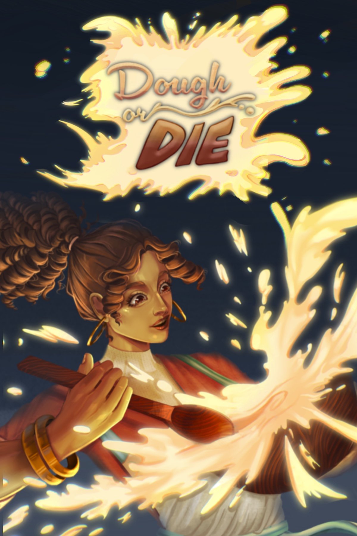 Steam Library concept art piece for the video game, Dough or Die
