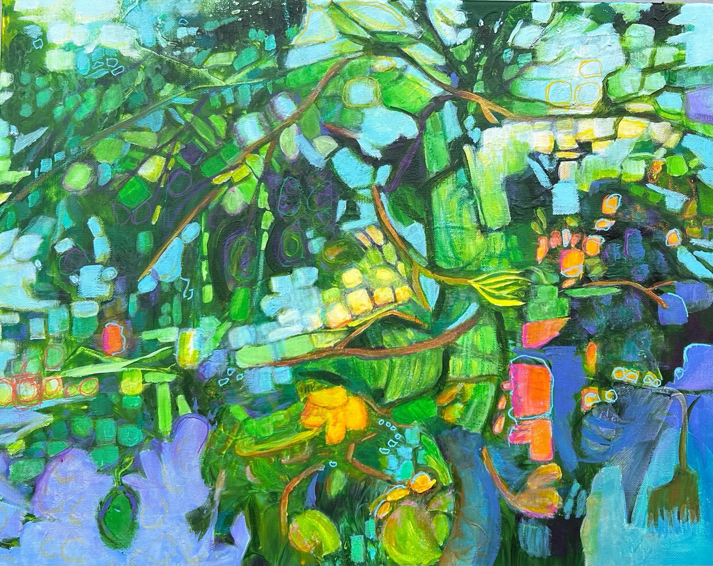 "This Tree is not a Tree. This Flower is not a Flower."  16x20"  Mixed Media