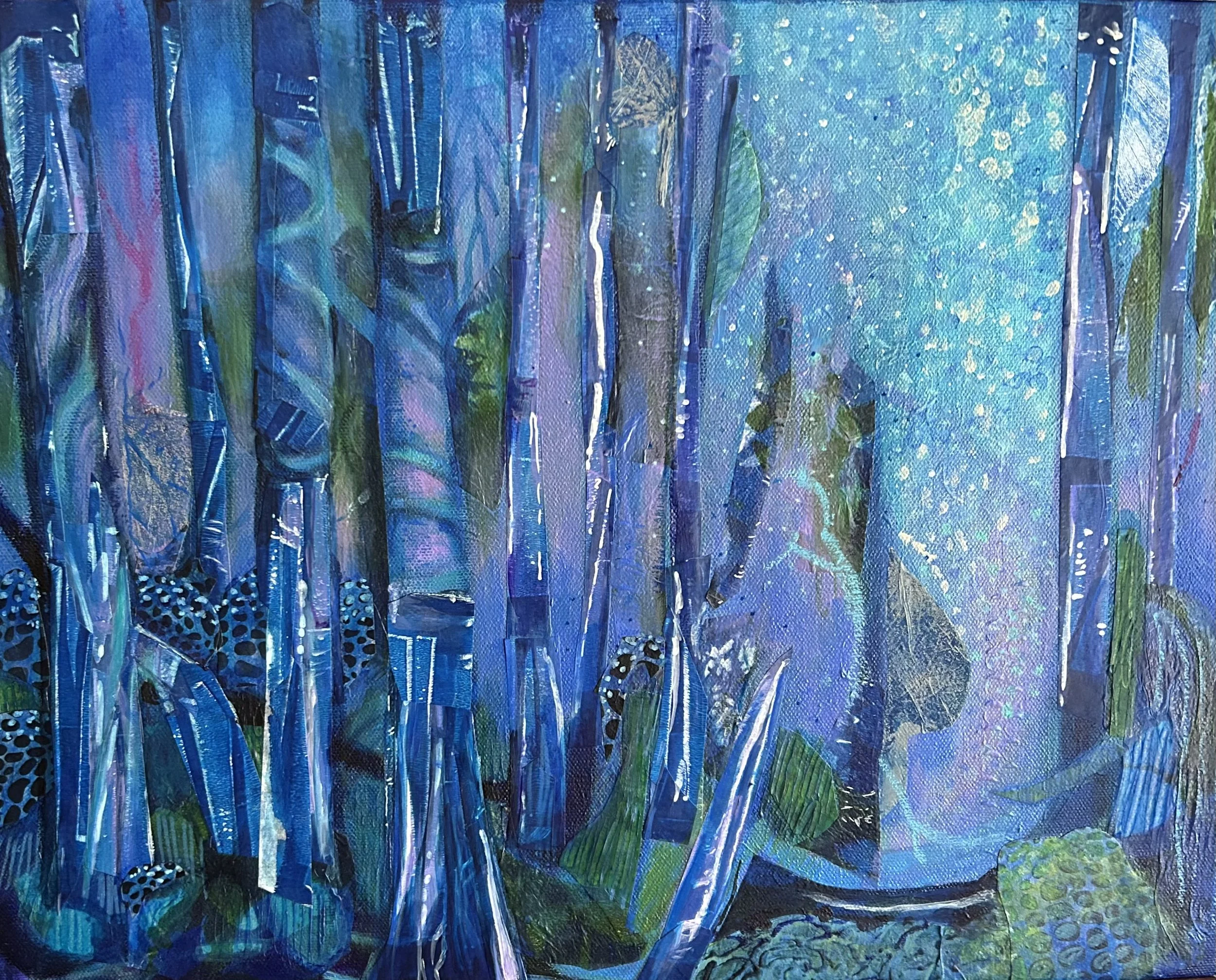 "Do You Dream in Color?"  14x18" mixed media