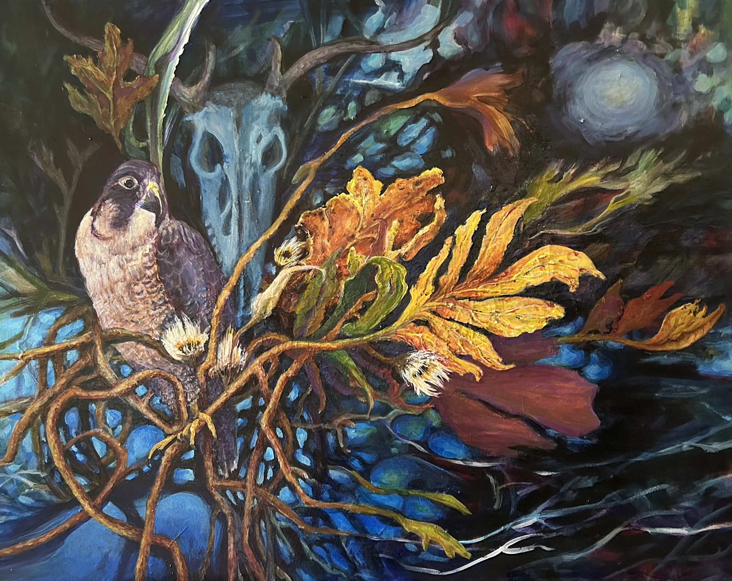 "Hunter's Moon"  22x28"  Acrylic