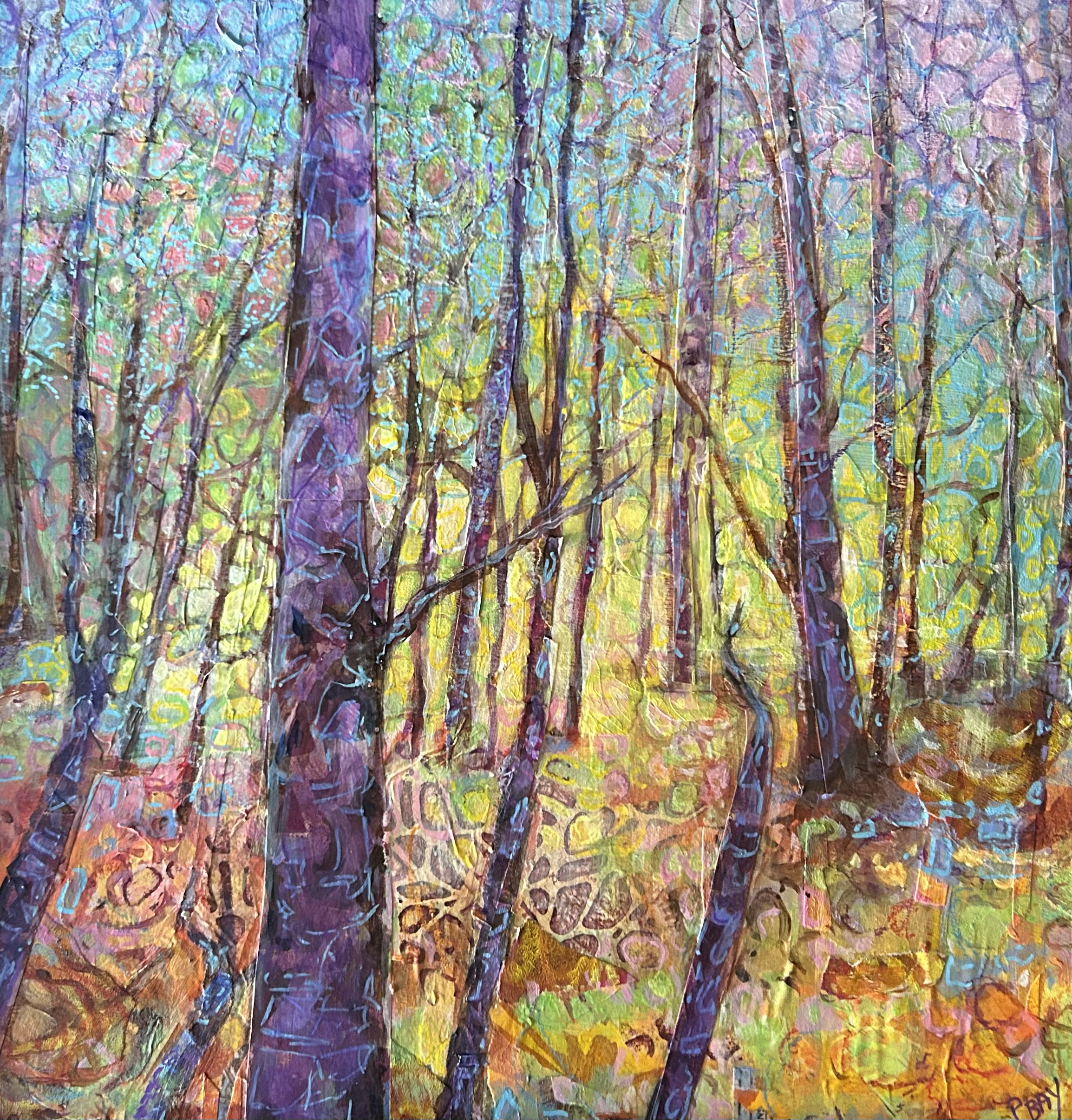 "Mosaic"  12x12"  Mixed Media