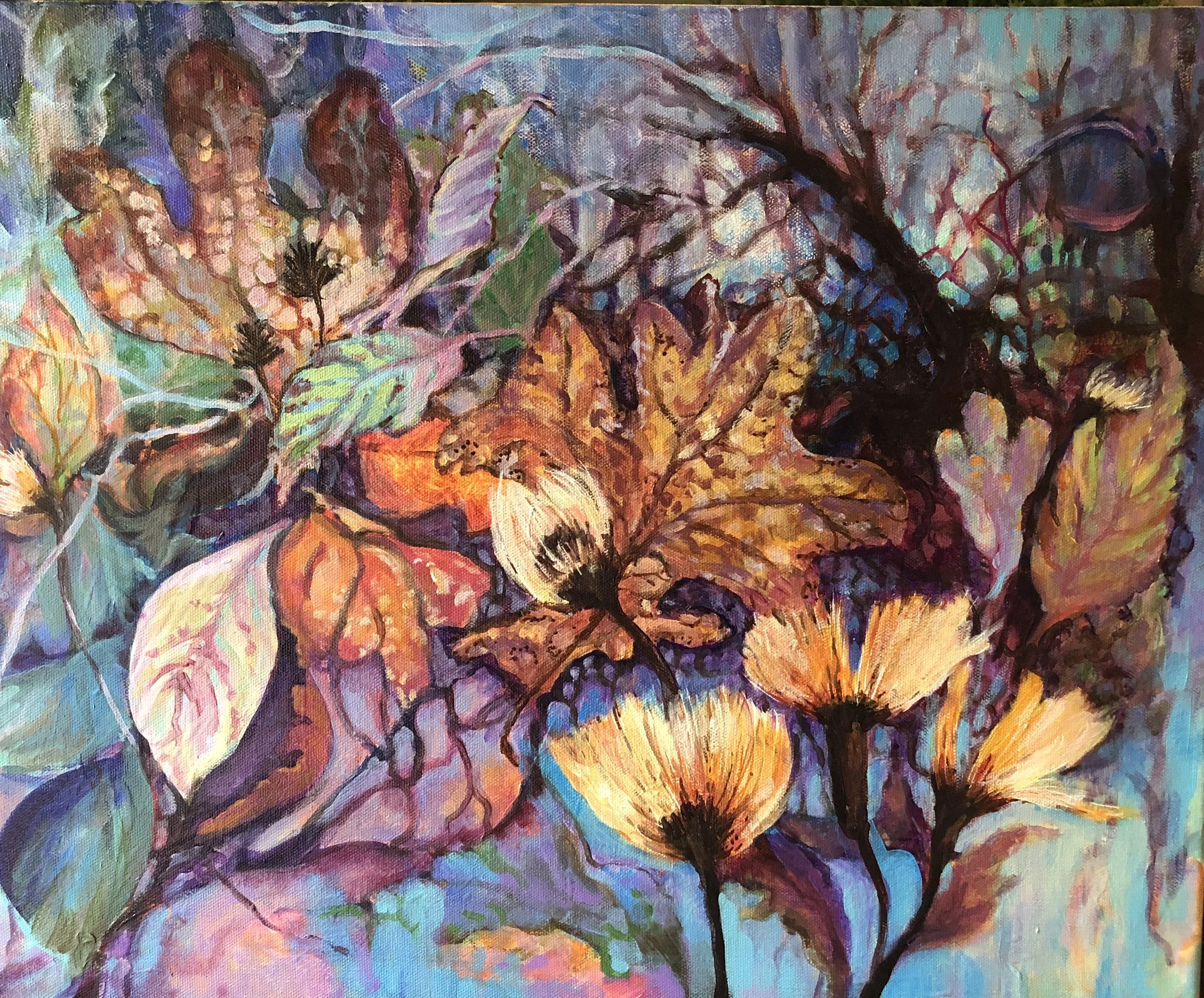 "Autumn's Dance"  16x20"  Acrylic