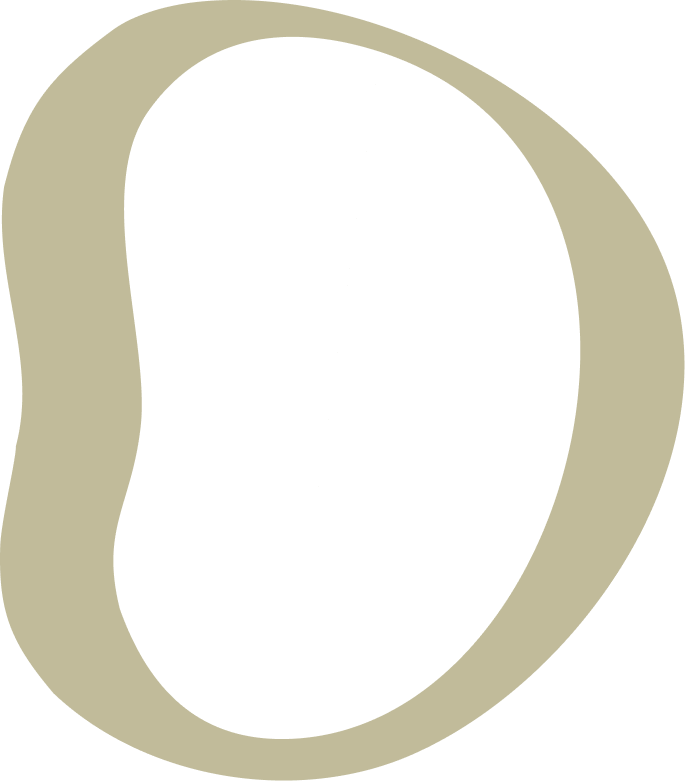 A cartoon drawing of a black bean with a thick beige outline.