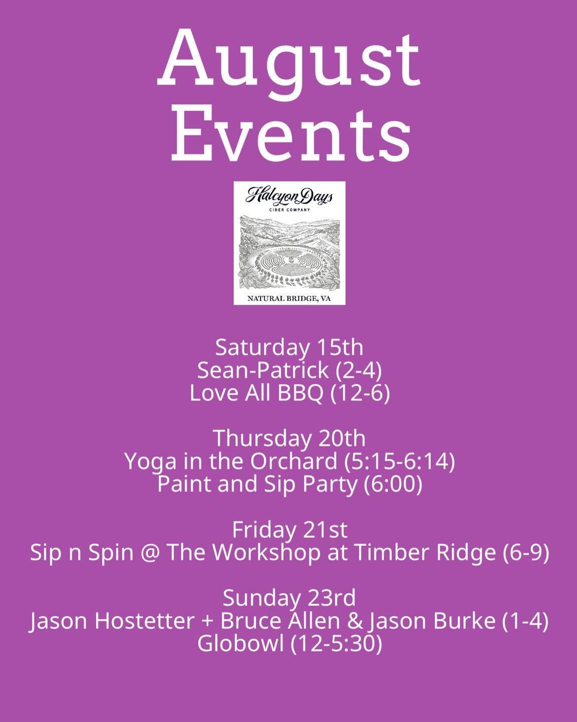 Lots of Great Events happening at The Cidery this month&hellip;Open Thursdays and Fridays 2-7, Saturdays 12-7 and Sundays 12-6!#virginiaciderlovers #virginiacider #naturalbridgeva #lexingtonva #rockbridgecounty #foodtruck