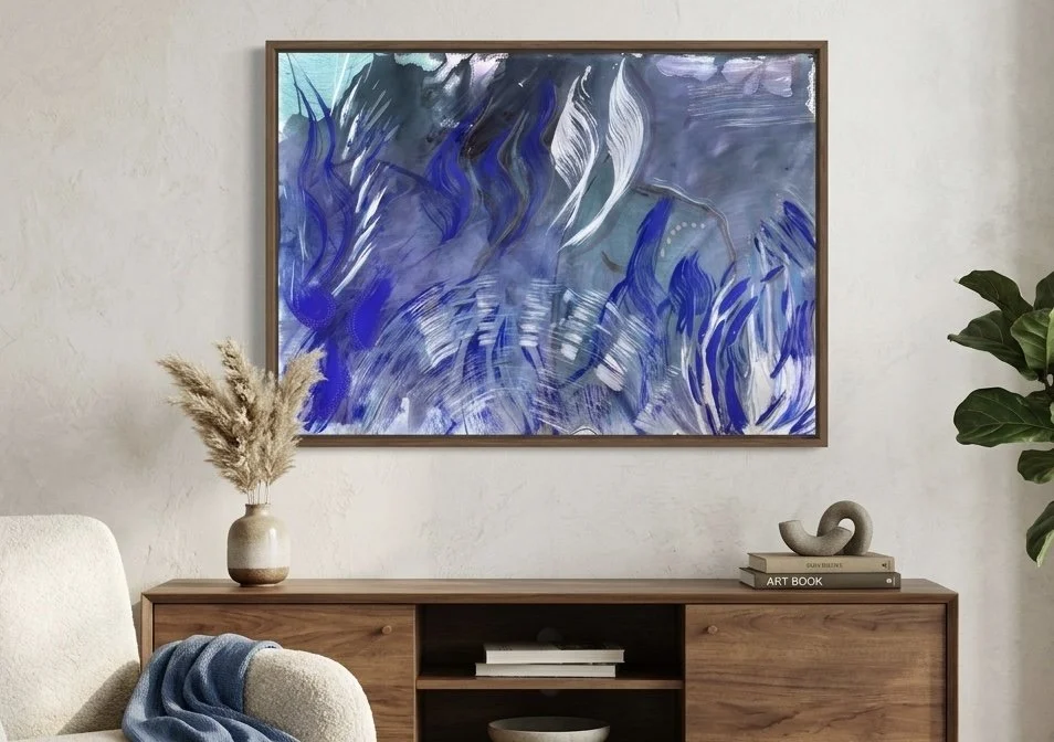 Diaspora V, acrylique, collage et marqueur sur papier, 41.7 x 59 cm, par Keren Schwarz