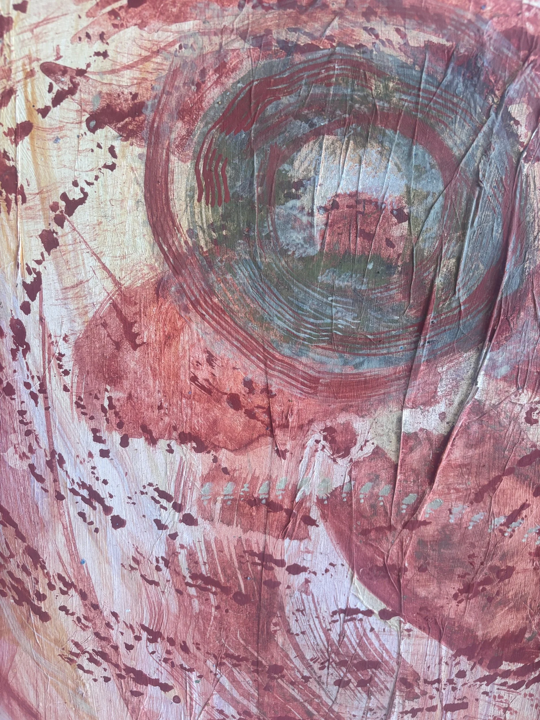 Envol, acrylique et pigments naturels sur toile, 70 x 100 cm, par Keren Schwarz