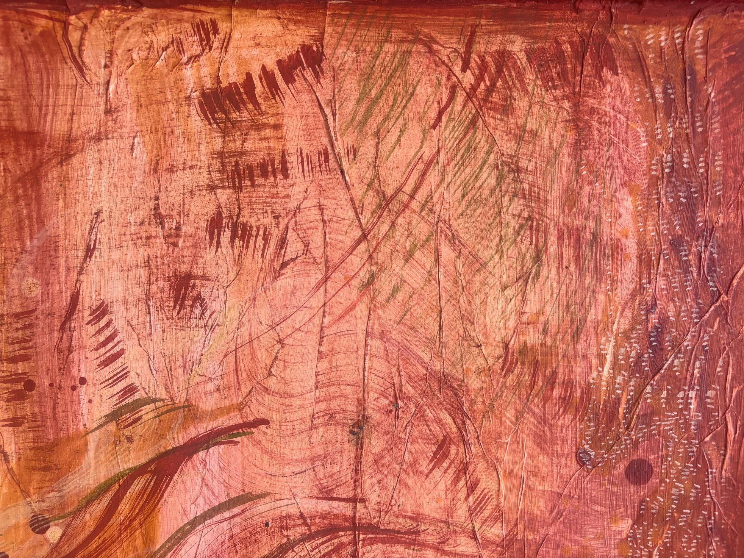 Envol, acrylique et pigments naturels sur toile, 70 x 100 cm, par Keren Schwarz
