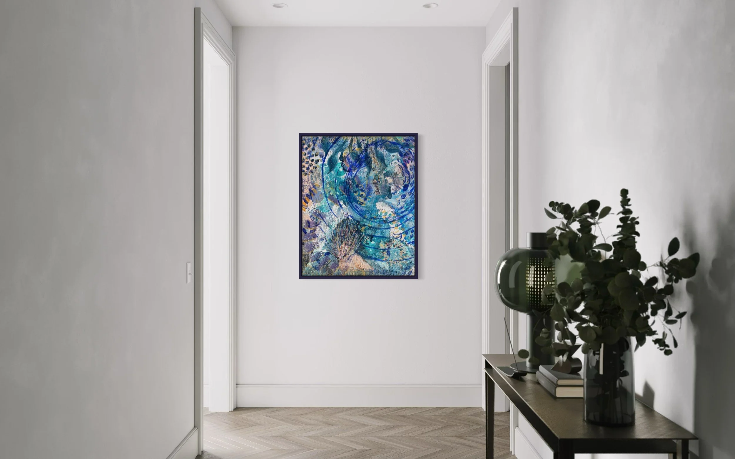 Œuvre Alma en situation dans un lobby