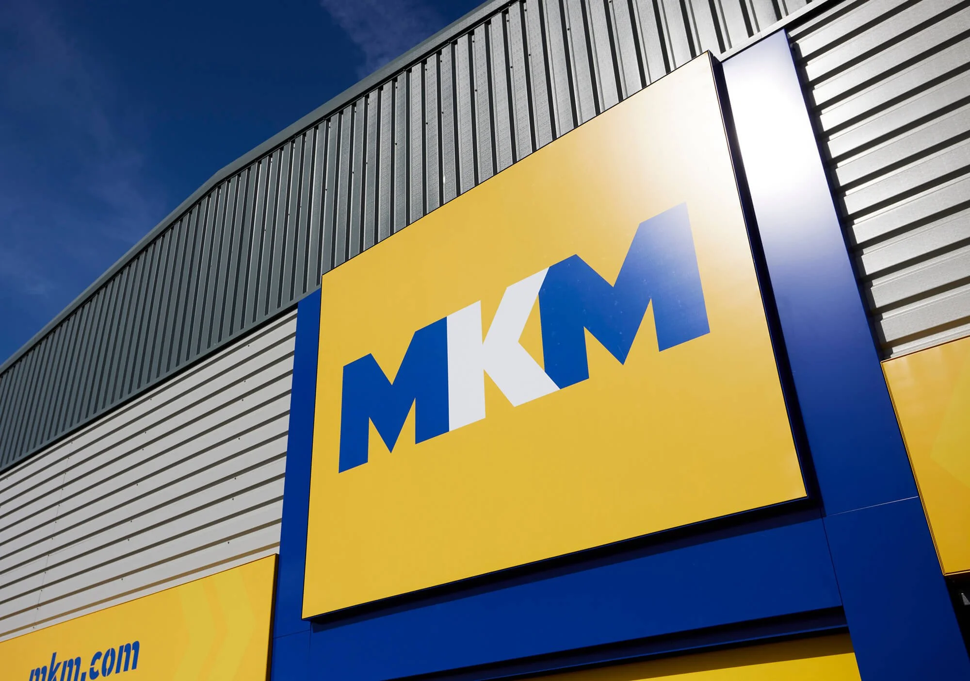 New MKM Building Supplies signage at a Nottingham branch following the rebrand