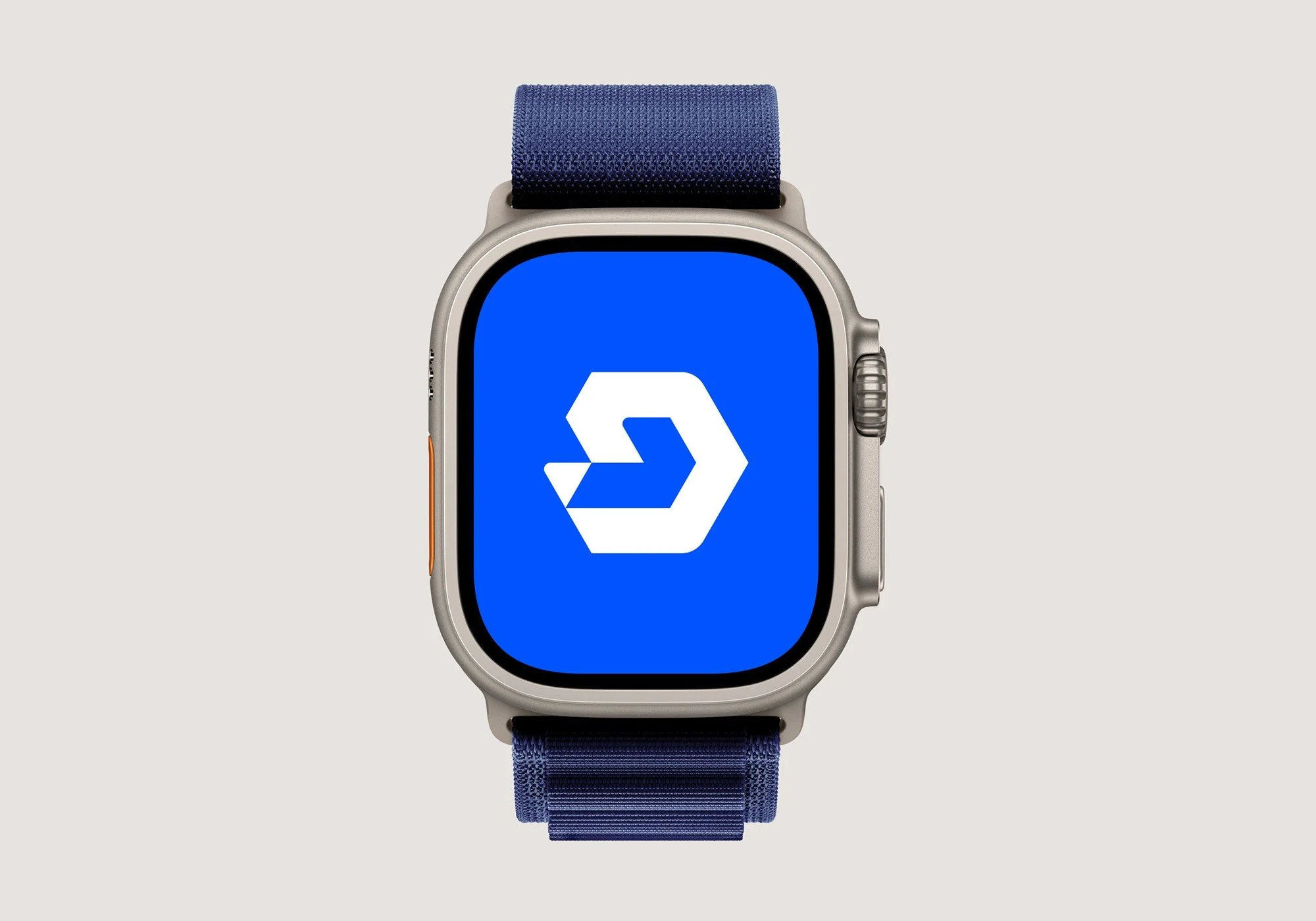 Financial services app interface displayed on a smartwatch