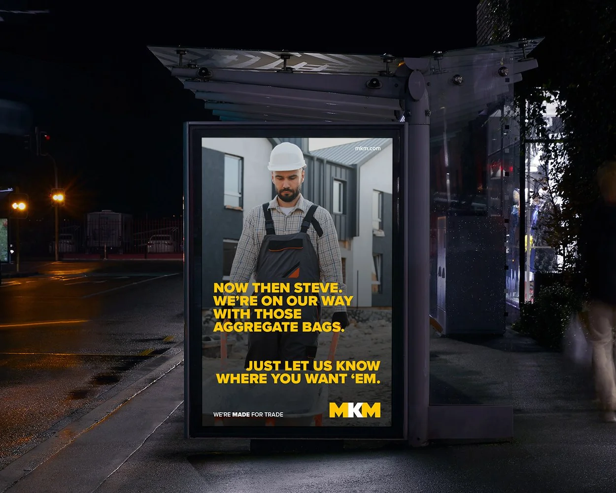 MKM Made for Trade “Where do you want 'em?” bus stop advertising poster