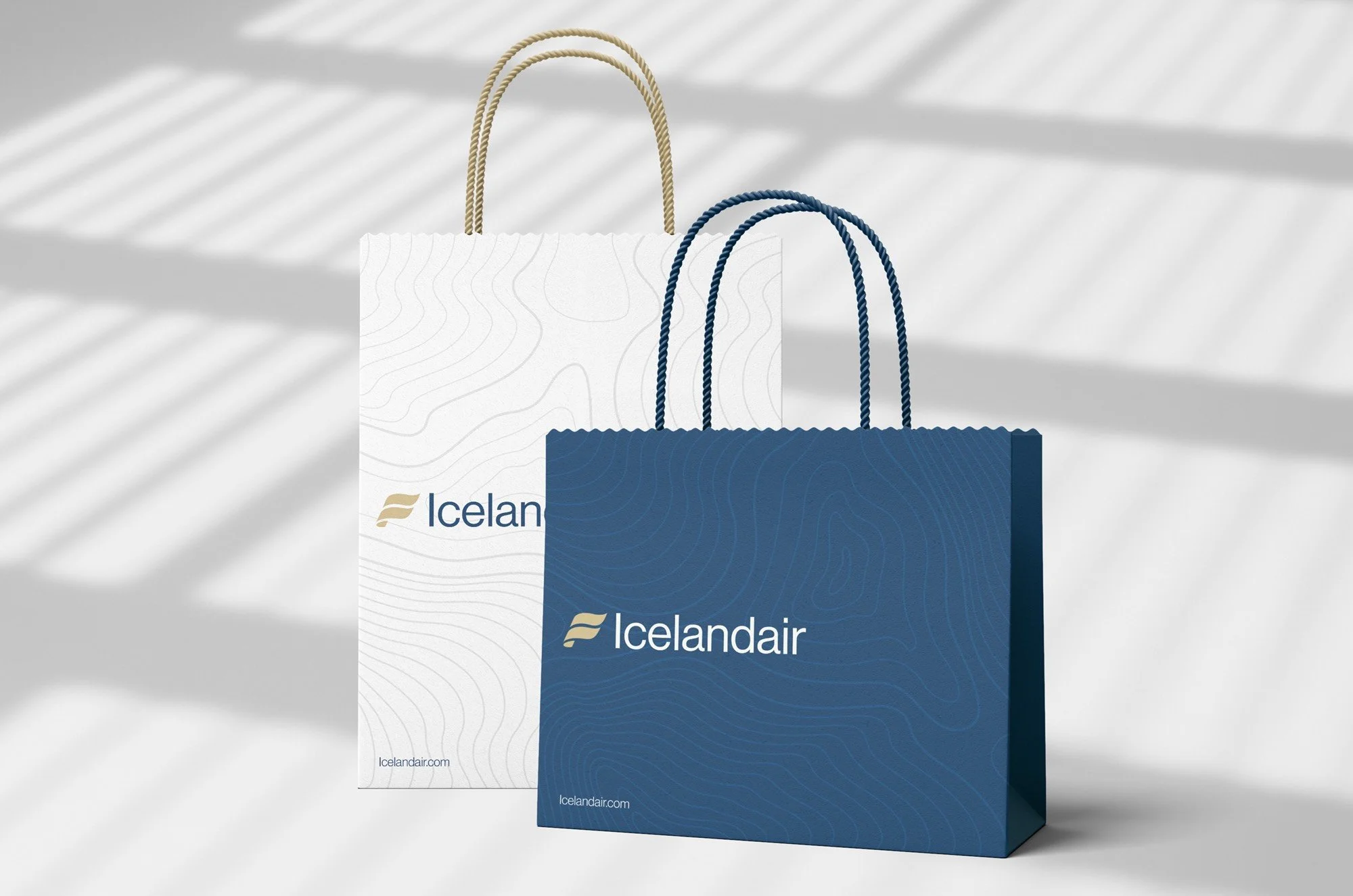 Branded airline paper merchandise bags