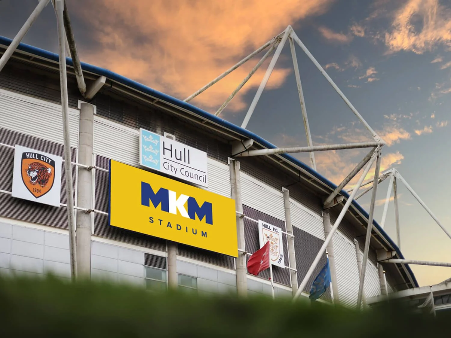 stadium-branding MKM stadium branding at Hull City's home ground following the rebrand