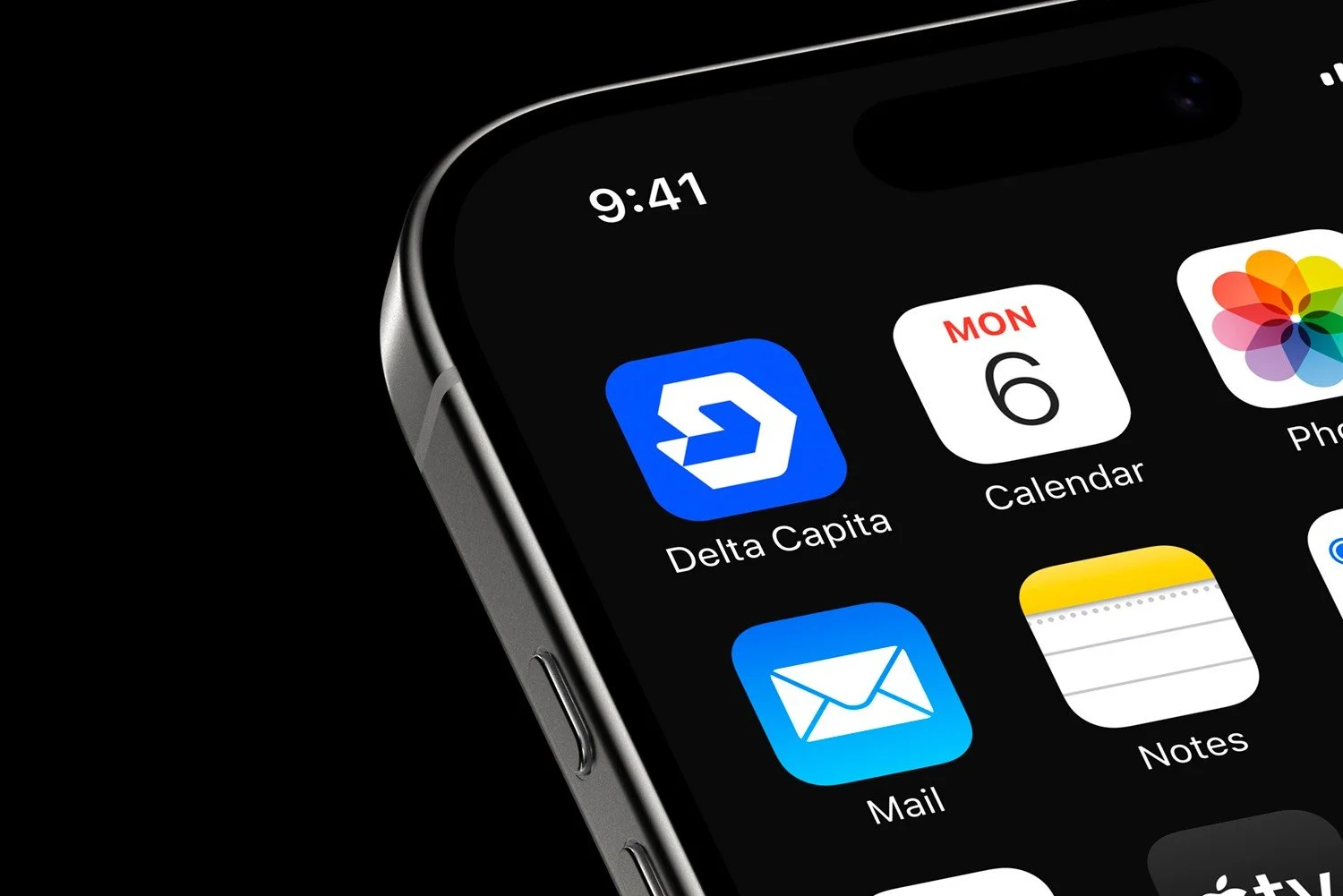 Financial services app icon displayed on a smartphone