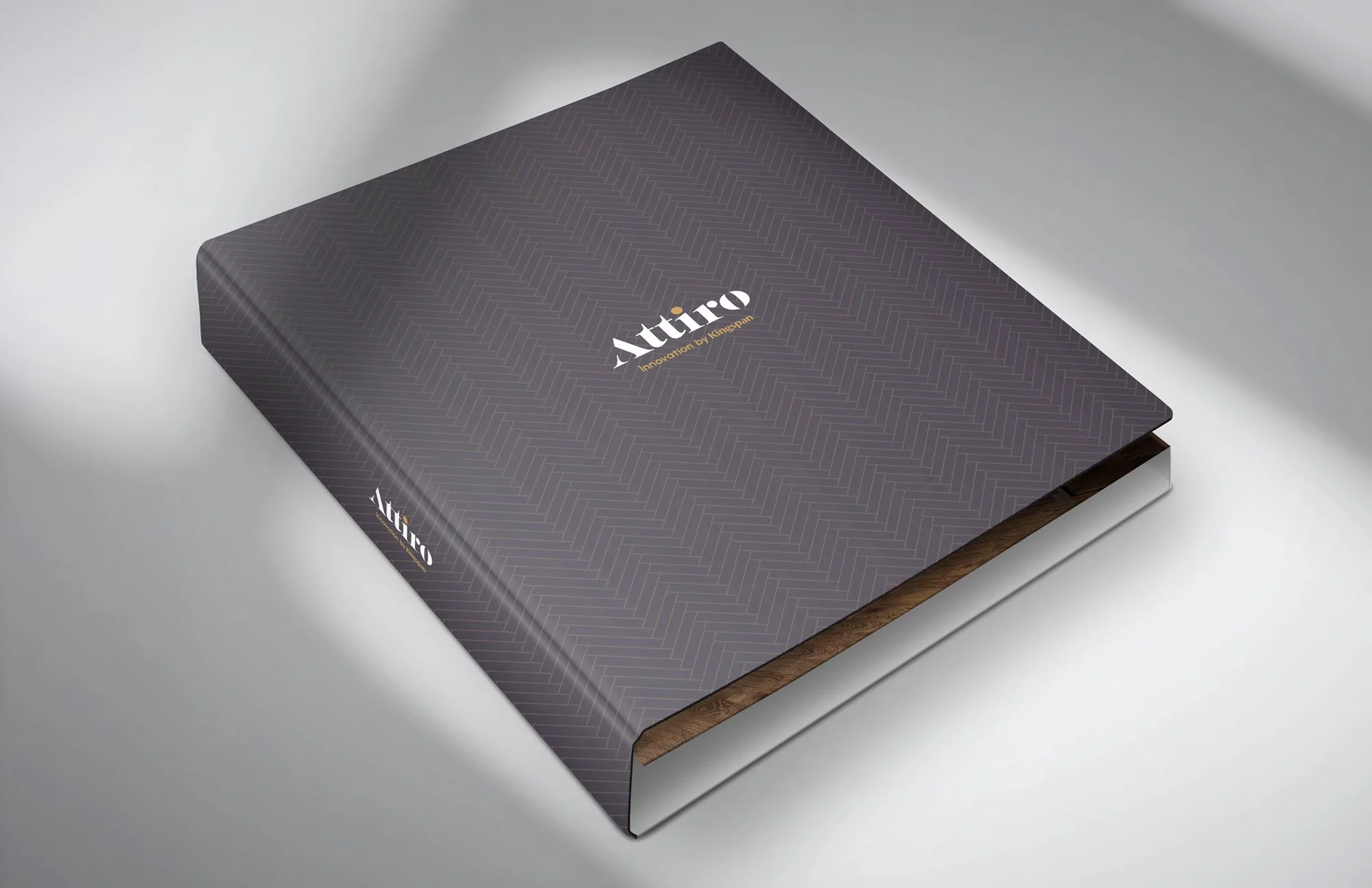 Tate Attiro product sample pack showing the branded binder cover