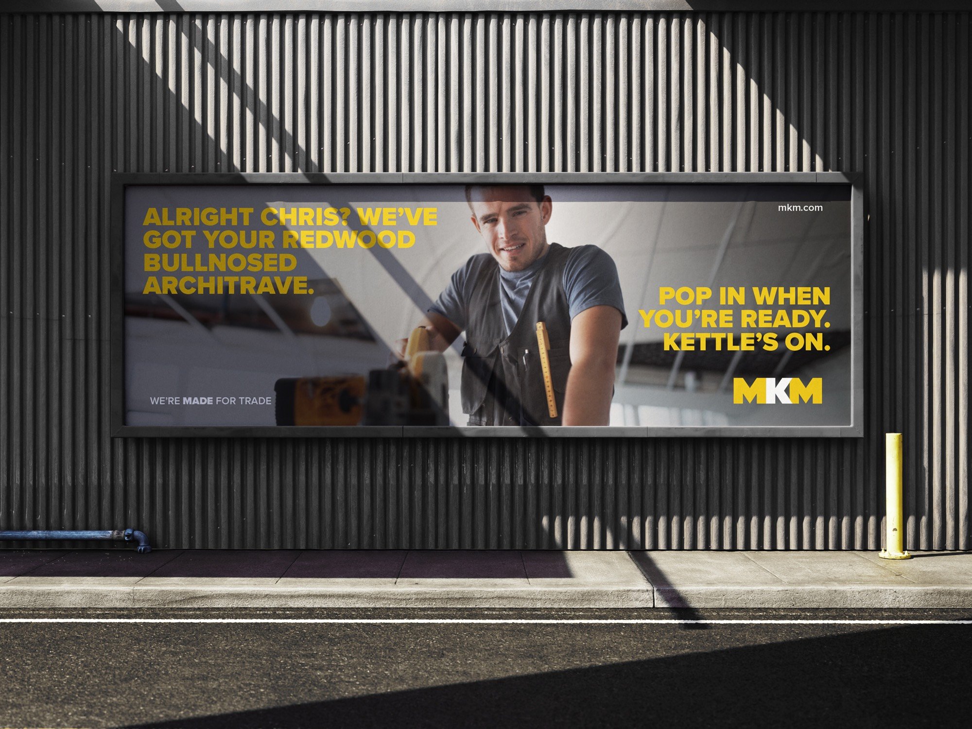 MKM Made for Trade “Kettle's on” advertising billboard
