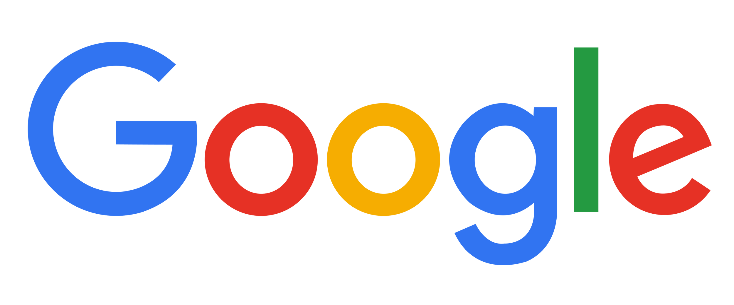 Google search bar with call-to-action buttons labeled "Search" and "I'm Feeling Lucky."