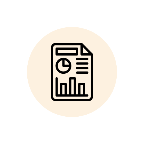 Icon of a document with charts and graphs