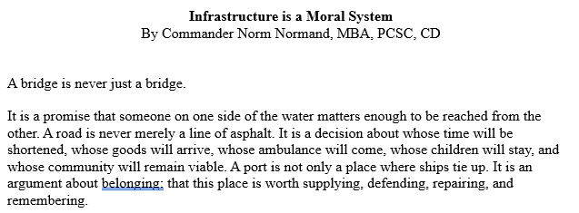 Infrastructure is a Moral System