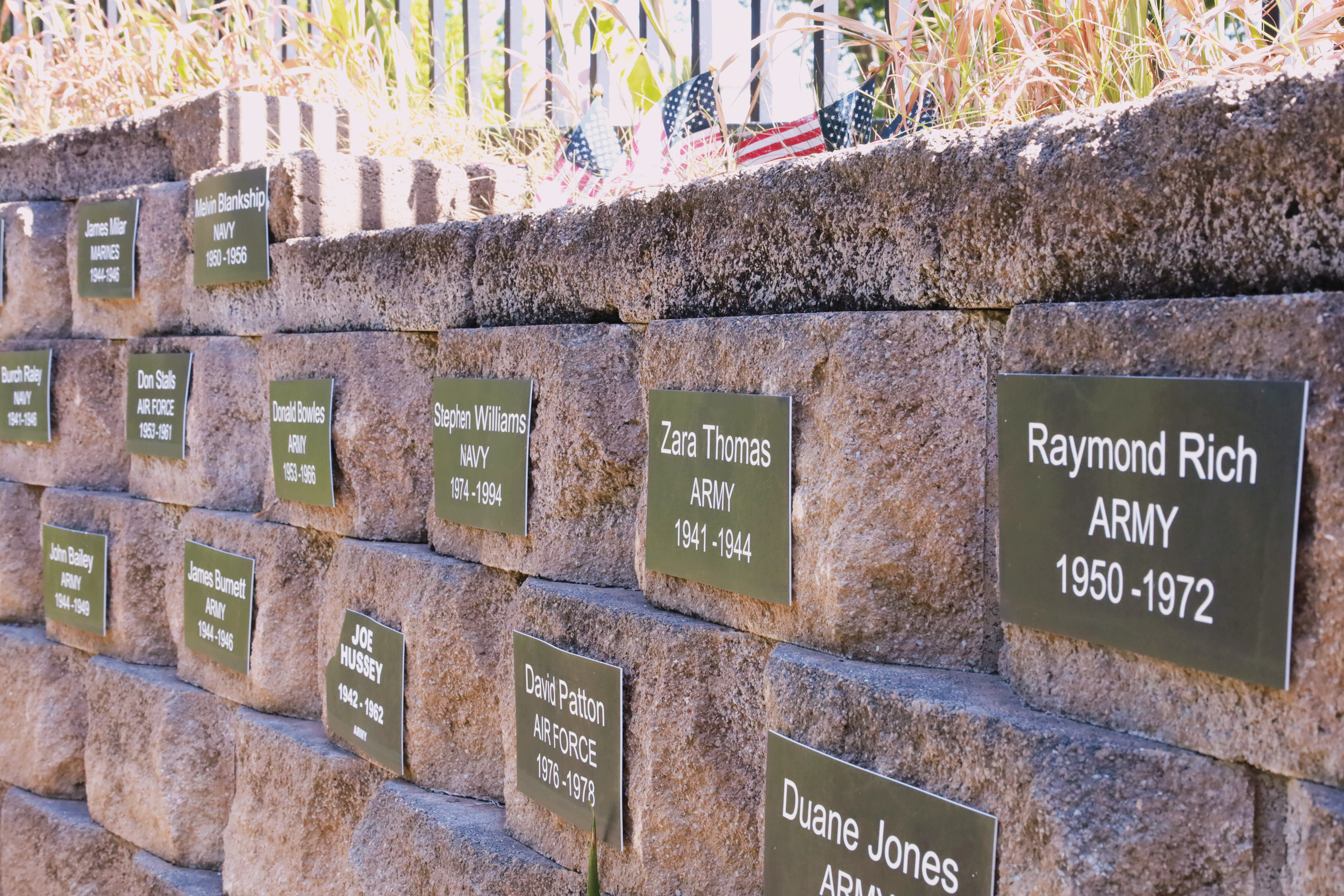 A memorial wall at our Arkansas State Veterans Home in Fayetteville. 