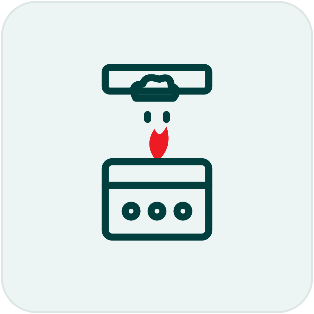 Stove-top fire suppression.