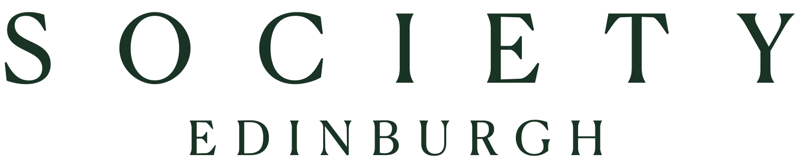 Society Restaurant Edinburgh logo in dark green.
