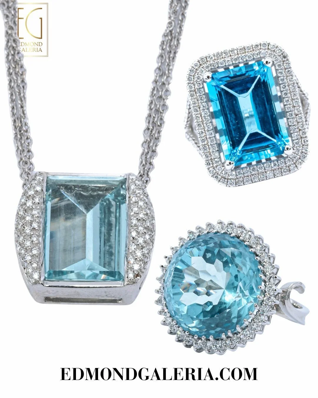 Nuanțe delocate, pietre cu personalitate şi bijuterii care nu trec neobservate.
Descoperă colecția completă pe edmondgaleria.com

#jewelry #jewellery #diamonds #aquamarine #luxury 

Lanț cu pandantiv din aur alb 18k, decorat cu acvamarin aprox. 5,24 