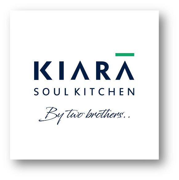 Logo for Kiara Soul Kitchen with the tagline "By two brothers..."