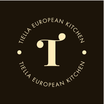 Logo for Tiela European Kitchen with a stylized 'T' in the center surrounded by the text 'Tiela European Kitchen'.