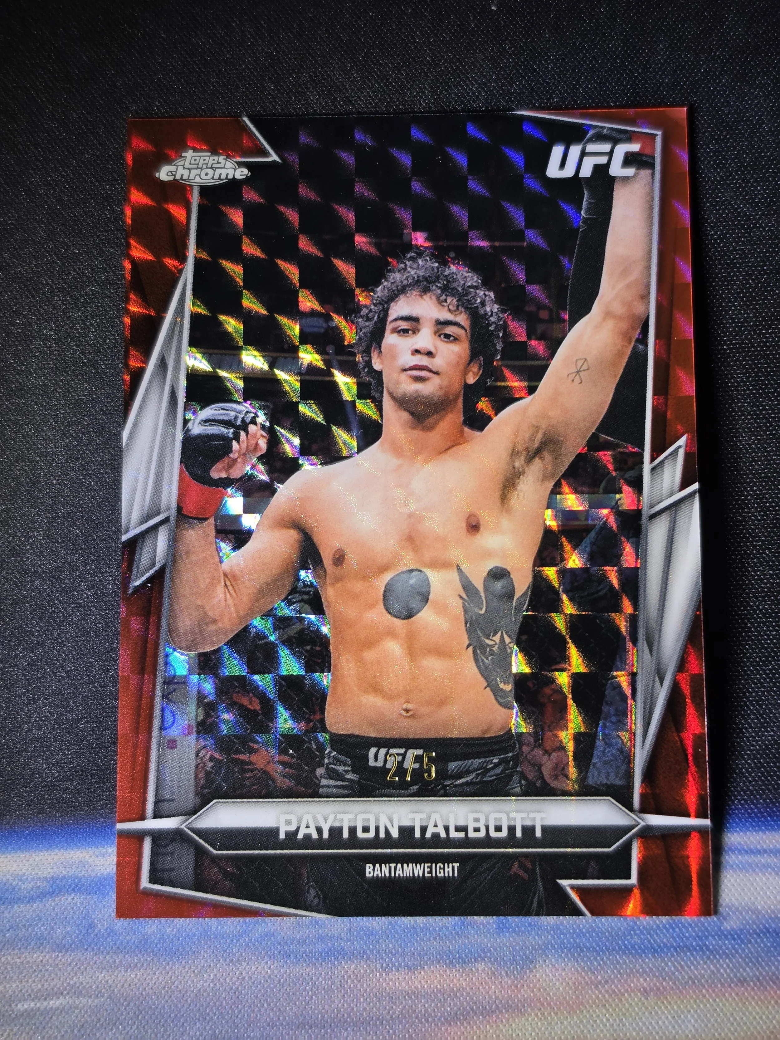 Payton Talbott 2026 Topps Chrome Red Geometric #2/5 UGS 7