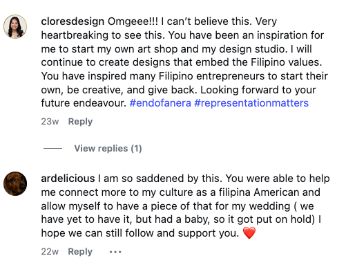 Few of the heartfelt comments we got on our Instagram cambio_co