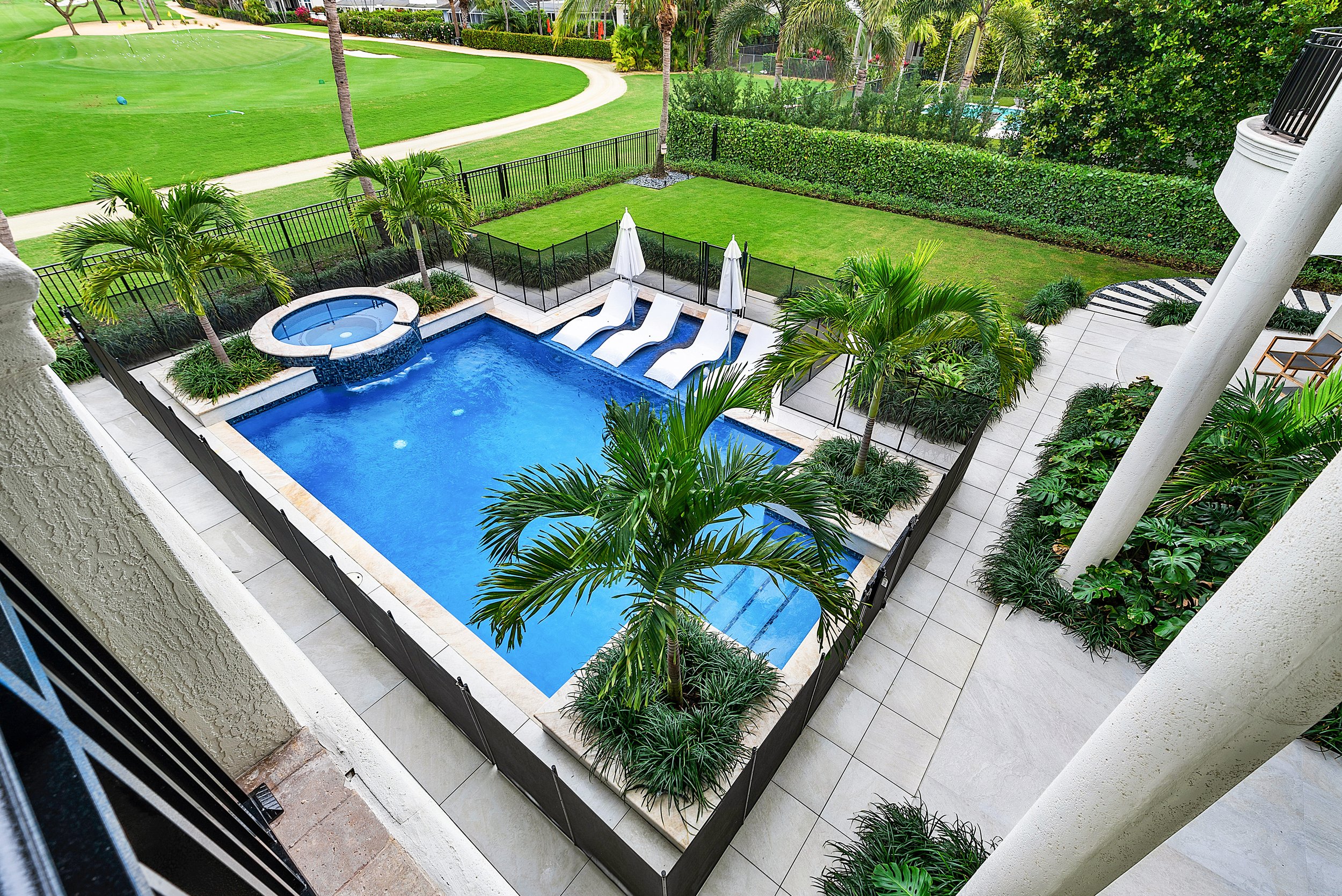 Boca Paver Pool Deck Turf Grass