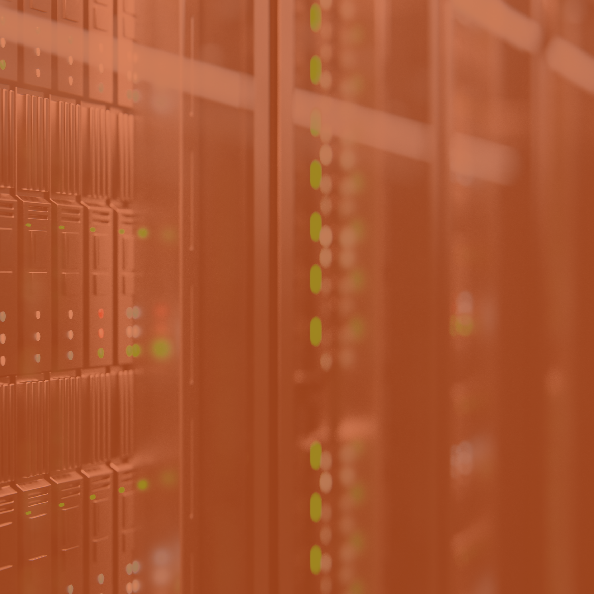 photo of server room full of servers to represent sector of technology