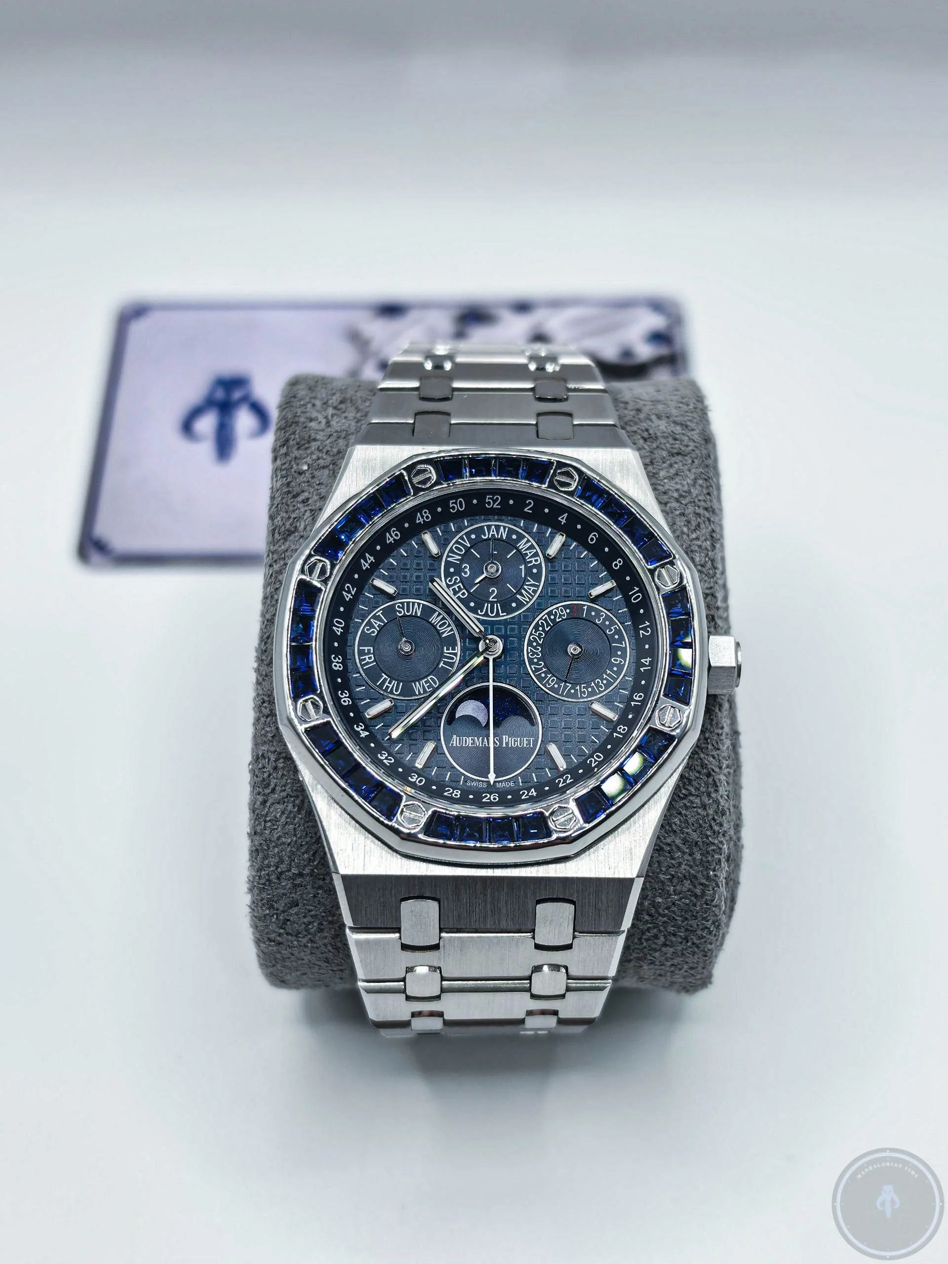 26574ST With Custom Lab Sapphire Gem bezel (Hybrid+）