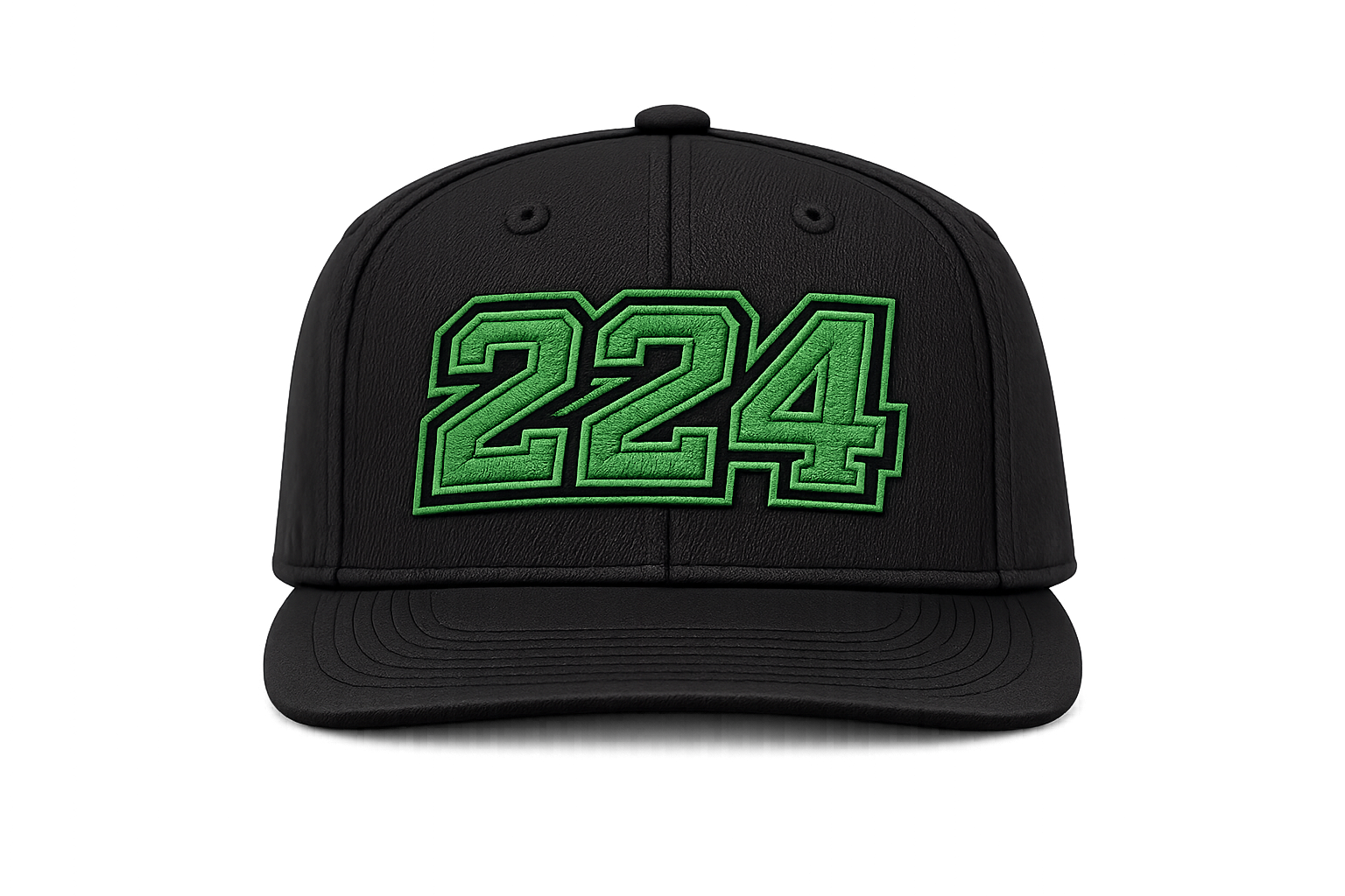 224 Green Flat Brim Cap