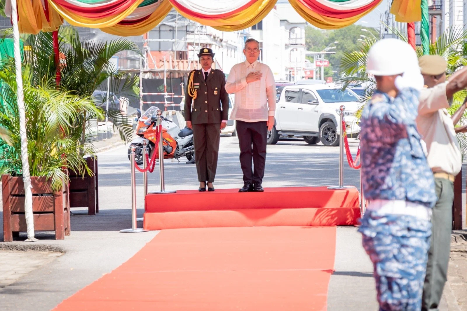 PHILIPPINE AMBASSADOR PRESENTS CREDENTIALS TO SURINAME PRESIDENT JENNIFER GEERLINGS-SIMONS