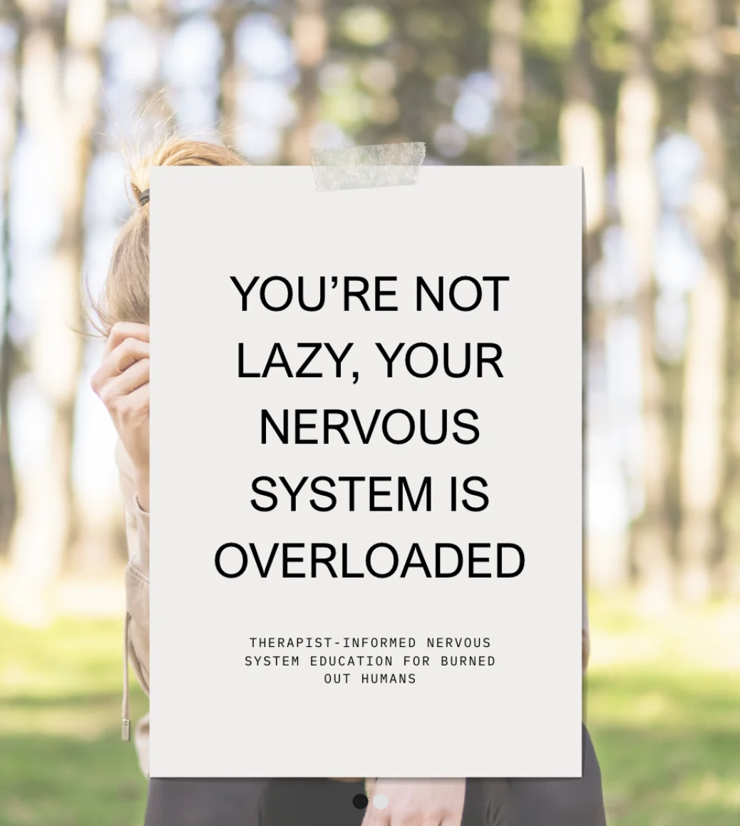 You're Not Lazy, Your Nervous System is Overloaded