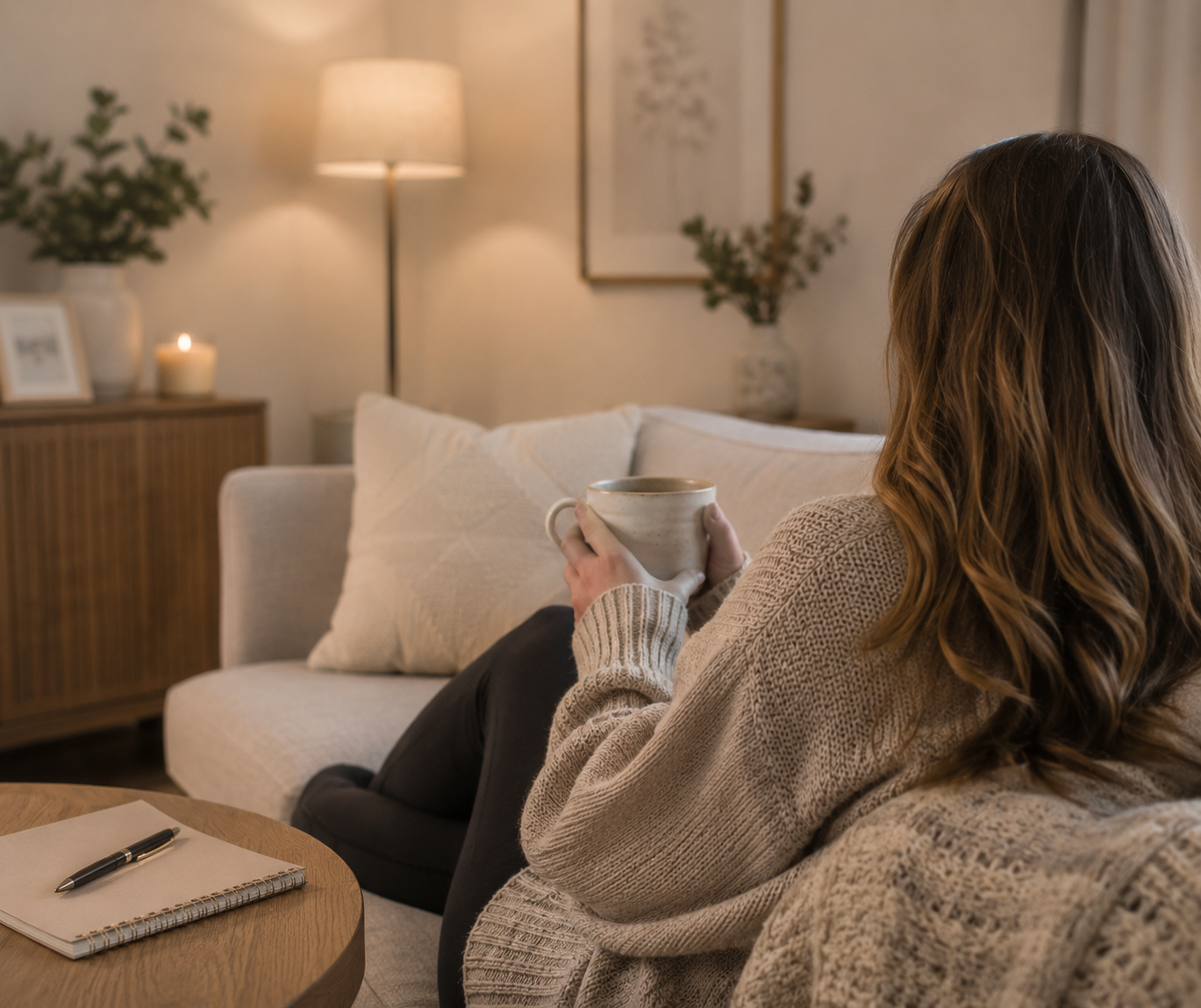 A quiet moment of reflection representing nervous system regulation, burnout recovery, and creating space for rest and self-compassion.
