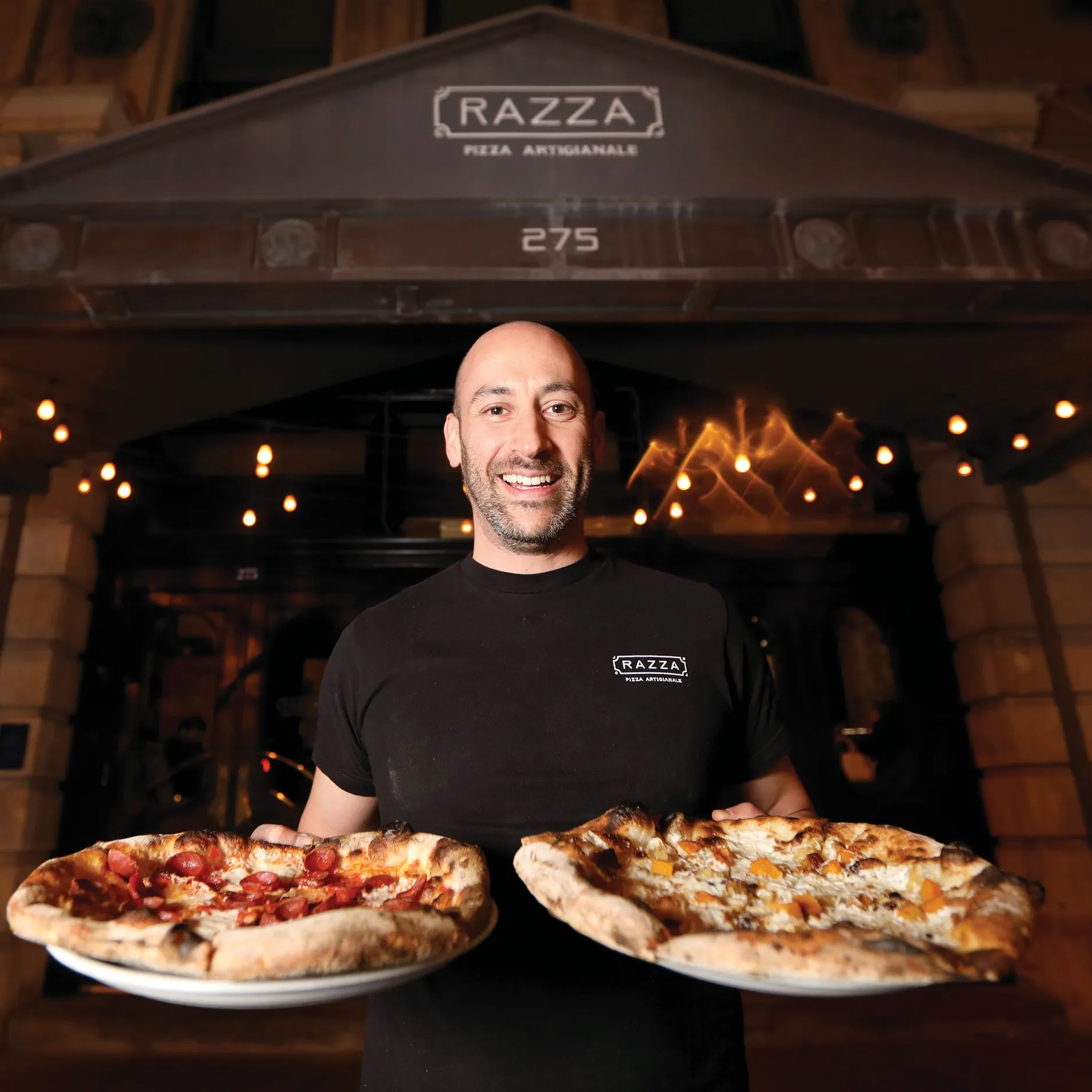 Razza Pizza Artigianale restaurant identity and branded guest experience