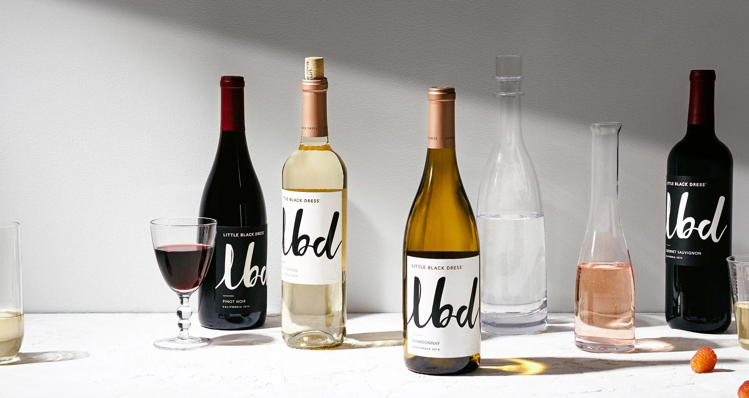 Little Black Dress Wines rebrand and bottle packaging
