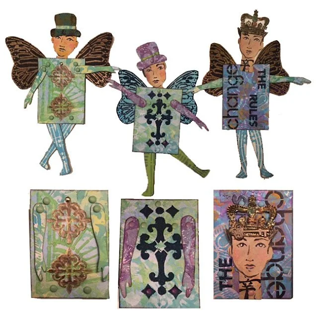 Folding ATC (Artist Trading Card) Paper Dolls