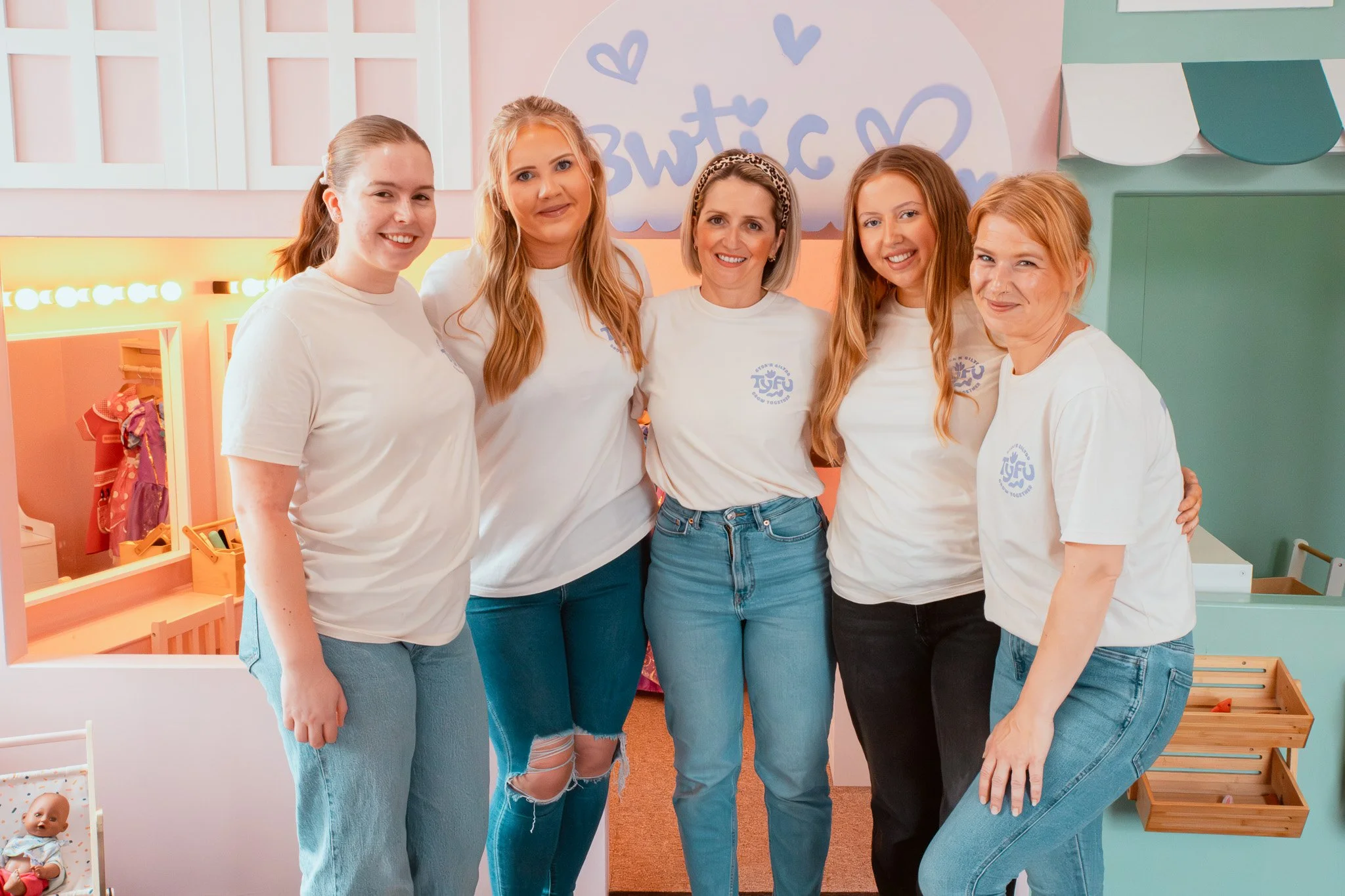 photo of some of the team who work at Tyfu with Carys - the owner in the middle