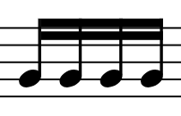 Musical staff with musical notes.