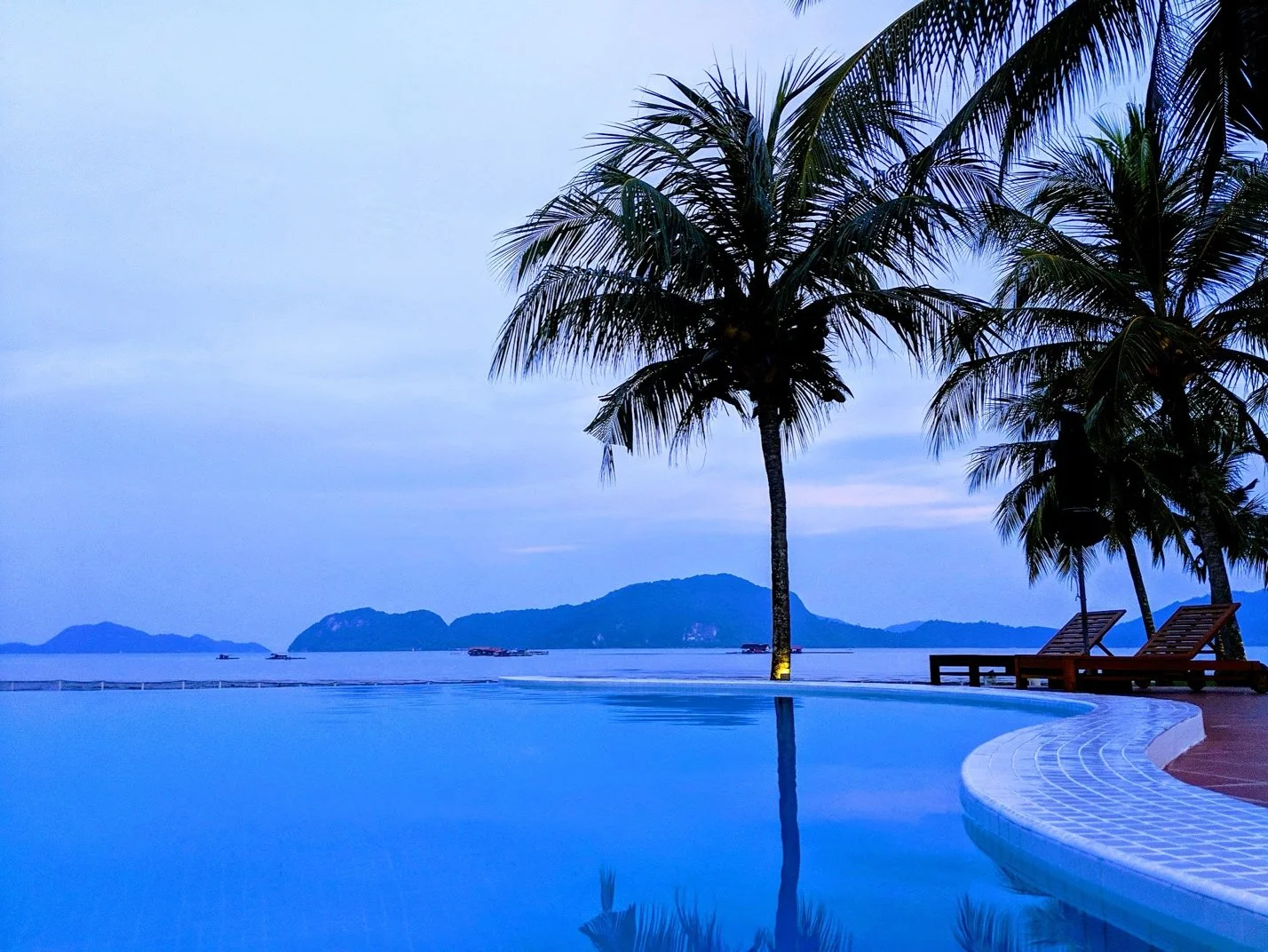 Infinity pool at the water's edge