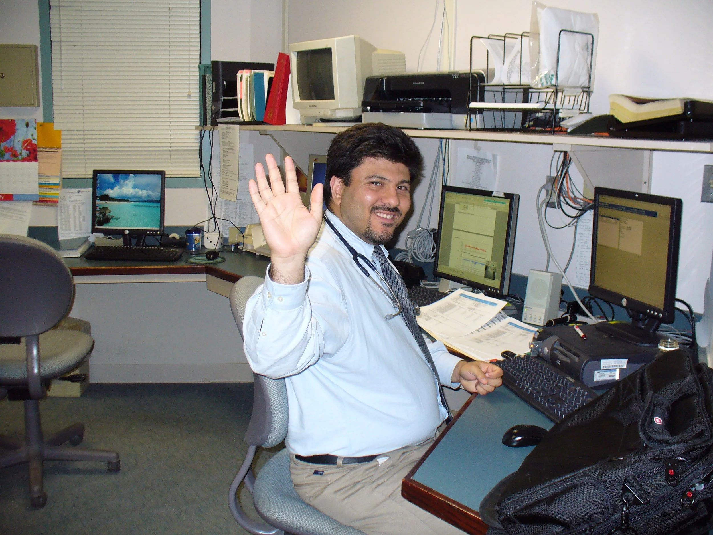 Parham Gharagozlou MD FACP at work