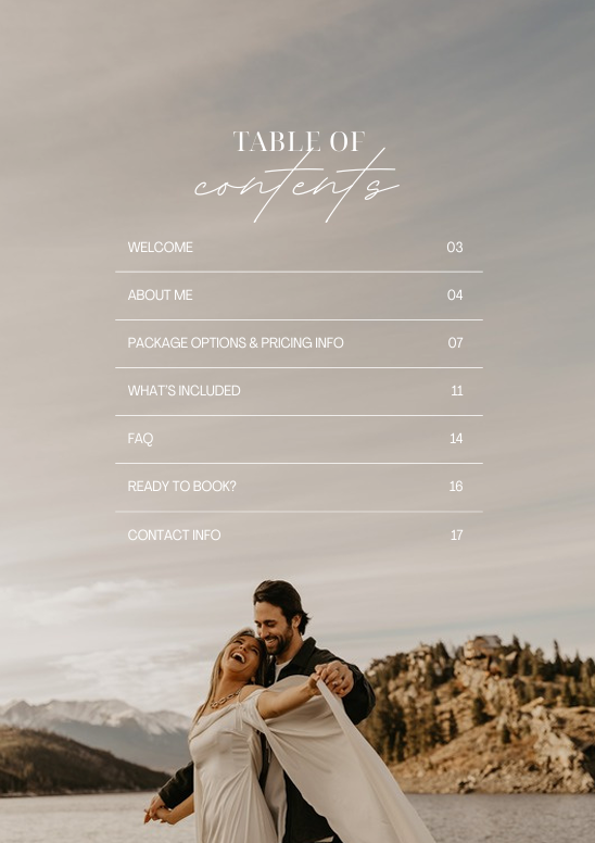 Client welcome guide for photographers