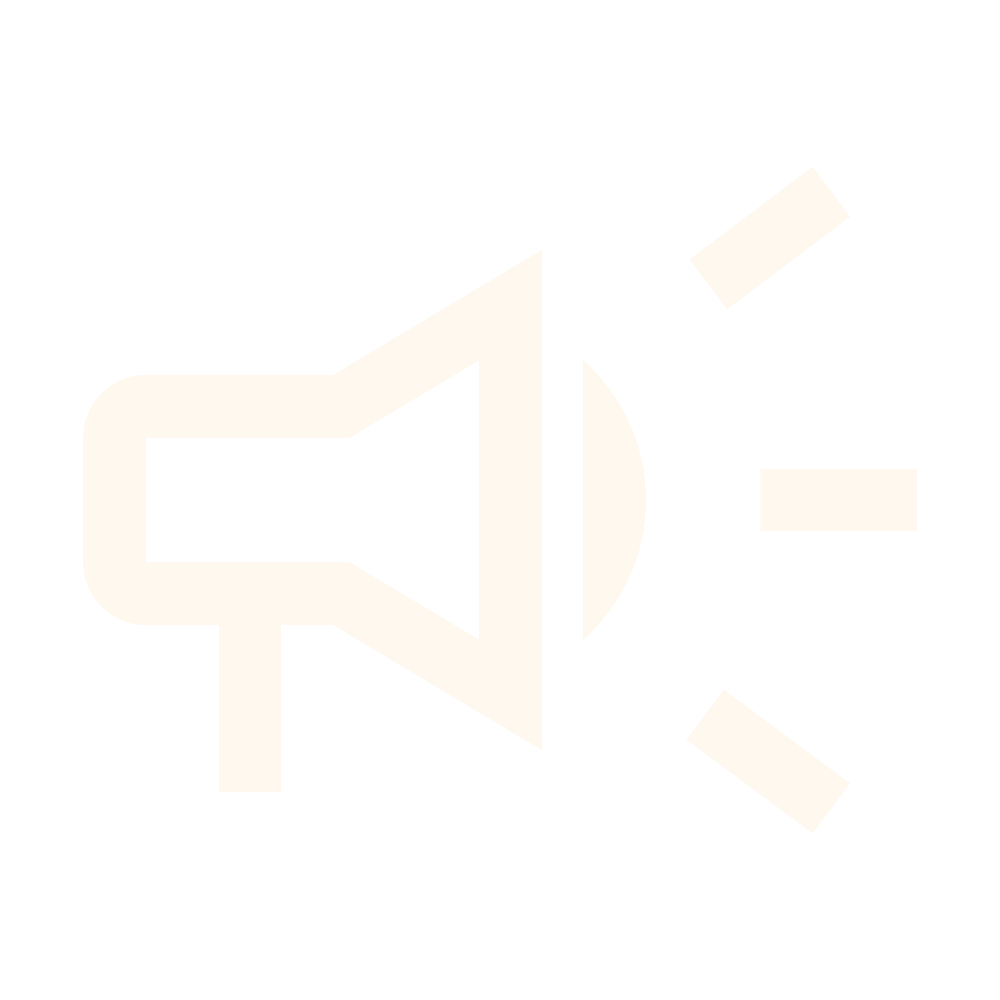 Icon of a loudspeaker with sound waves coming out.
