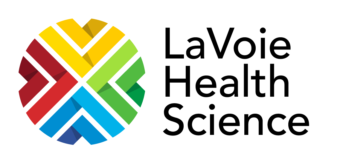 Colorful circular logo with a geometric pattern and the word 'LaVoie Health Science' next to it.