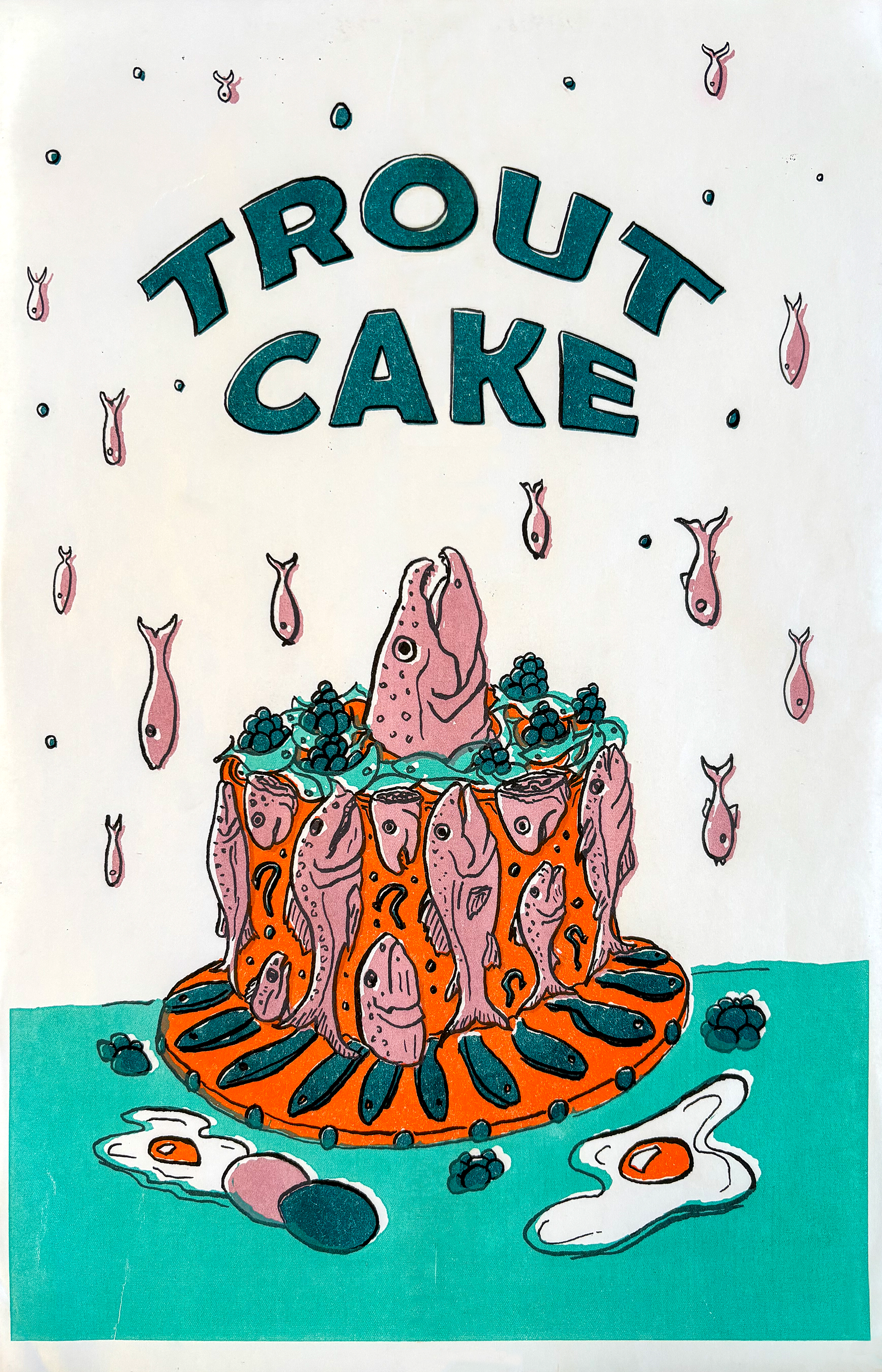 Trout Cake Risoprint 11" x 17" Poster