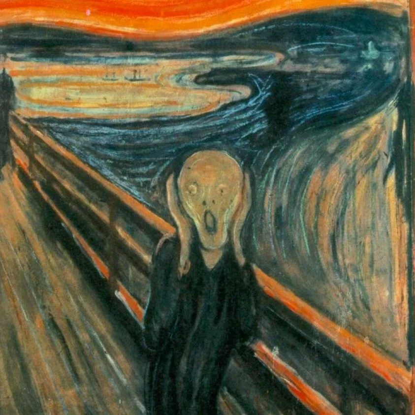 Visualisation of Quick Reader user behaviour featuring a photo of Edvard Munch’s painting The Scream.
